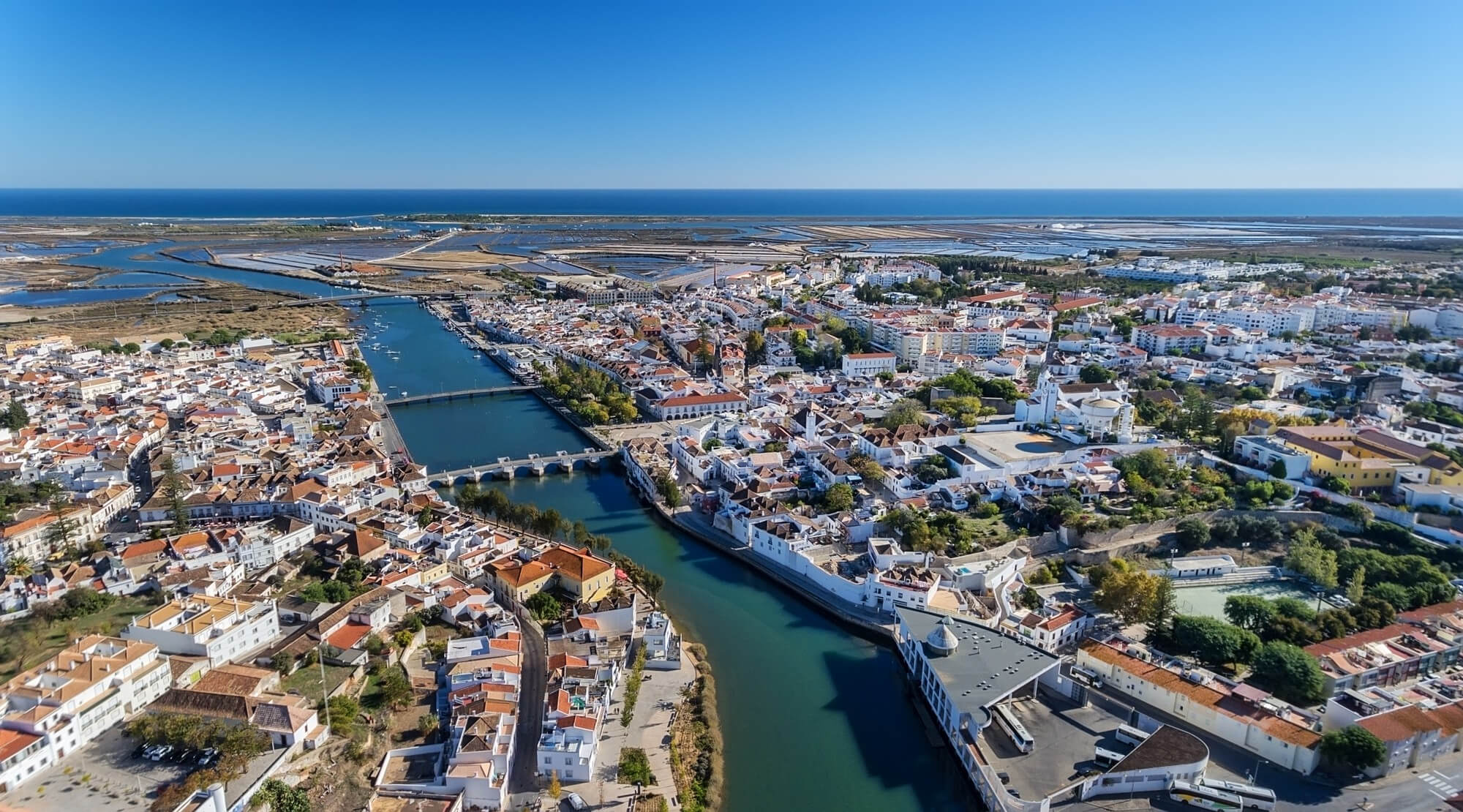 Aerial view of a Tavira