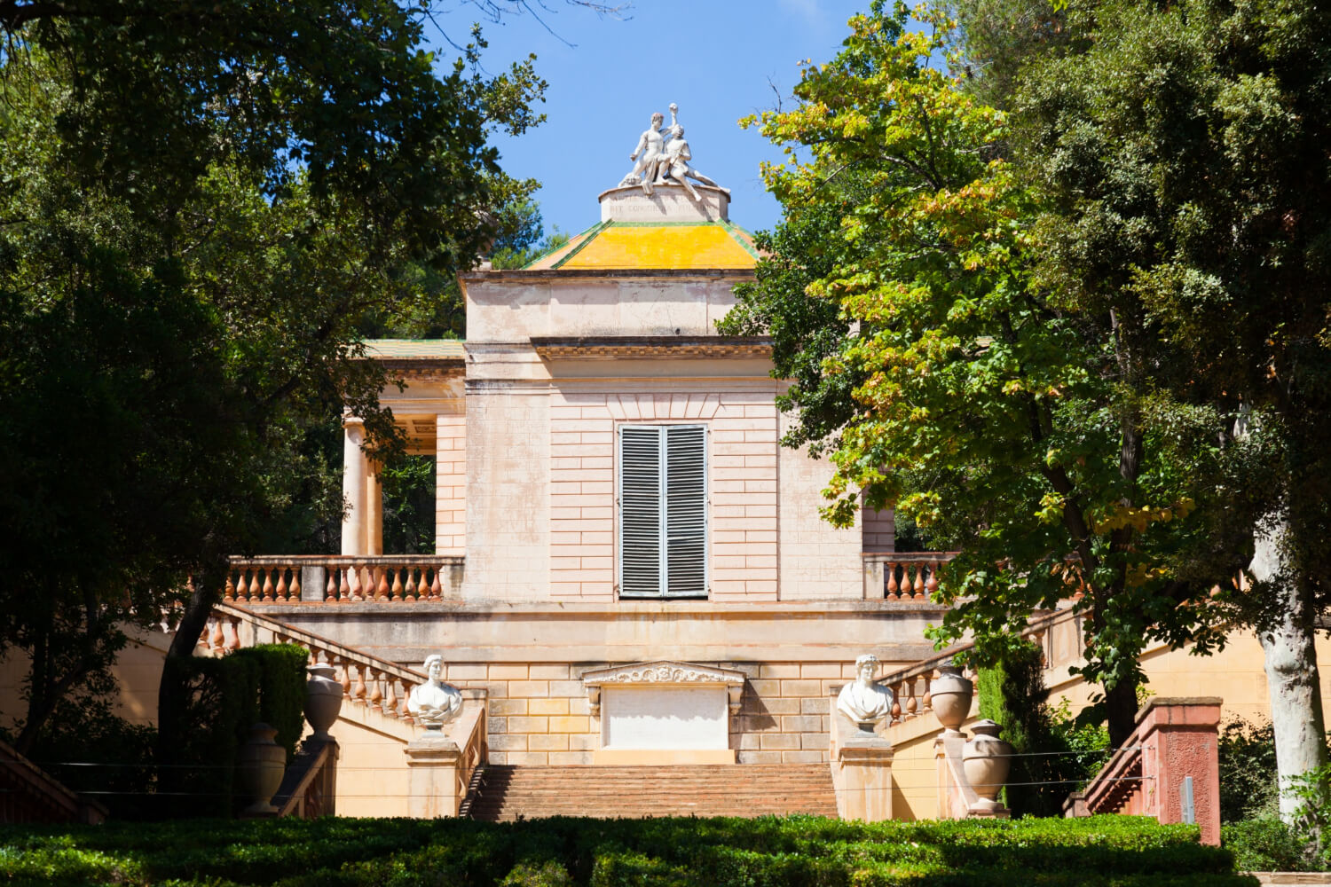 Old mansion surrounded by trees in Lisbon