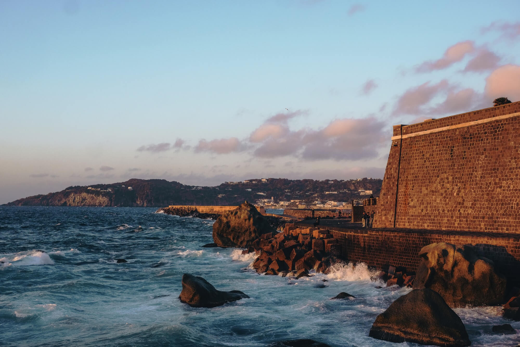 View of the sea and castle in Lagos